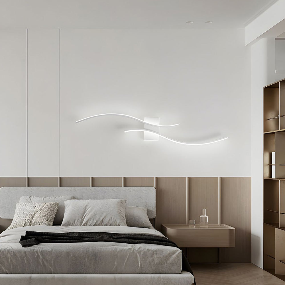 Wavy LED Wall Light Indirect Lighting Aluminium