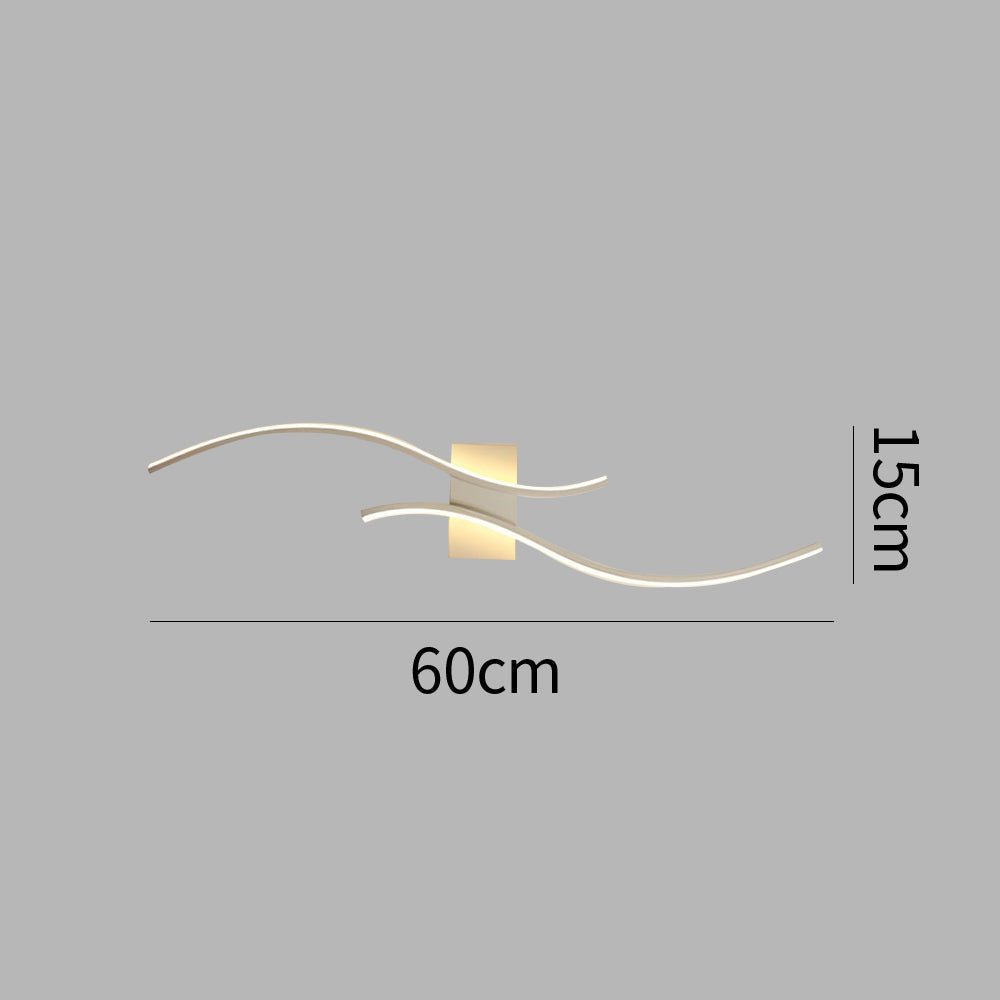 Wavy LED Wall Light Indirect Lighting Aluminium