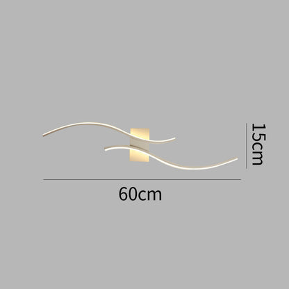 Wavy LED Wall Light Indirect Lighting Aluminium