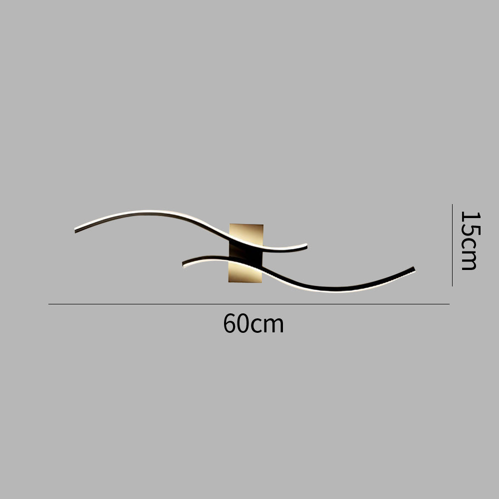 Wavy LED Wall Light Indirect Lighting Aluminium