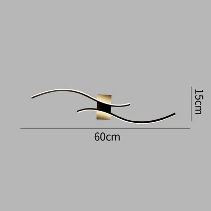 Wavy LED Wall Light Indirect Lighting Aluminium