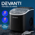 Devanti Portable Ice Maker Machine Ice Cube Tray 12Kg Bar Countertop Black
