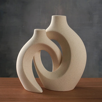 21Cm 28Cm Large Luxury Decorative Ceramic Vase Home Decor Accessorie Nordic Flower Interior Living Room Tabletop Modern