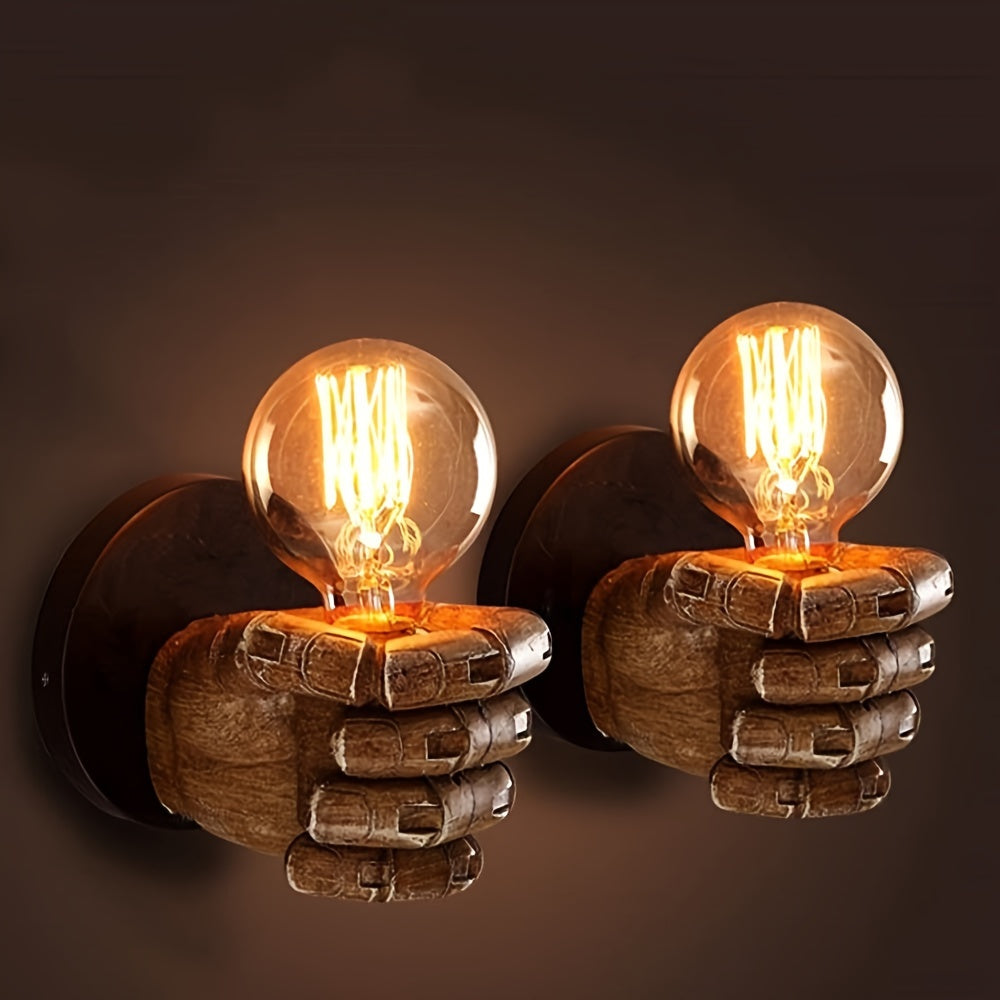Hand Wall Sconce – Resin – E26 – Industrial Wall Light