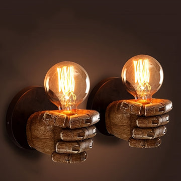 Hand Wall Sconce – Resin – E26 – Industrial Wall Light