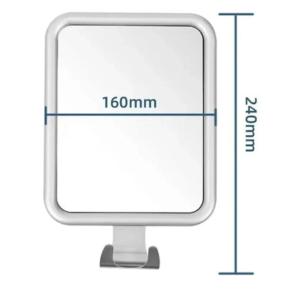 Bathroom Anti-Fog Mirror Powerful Suction Cup Bath Shower Mirrors Wall Mounted Make up Man Shaving Mirror with Shaver Holder