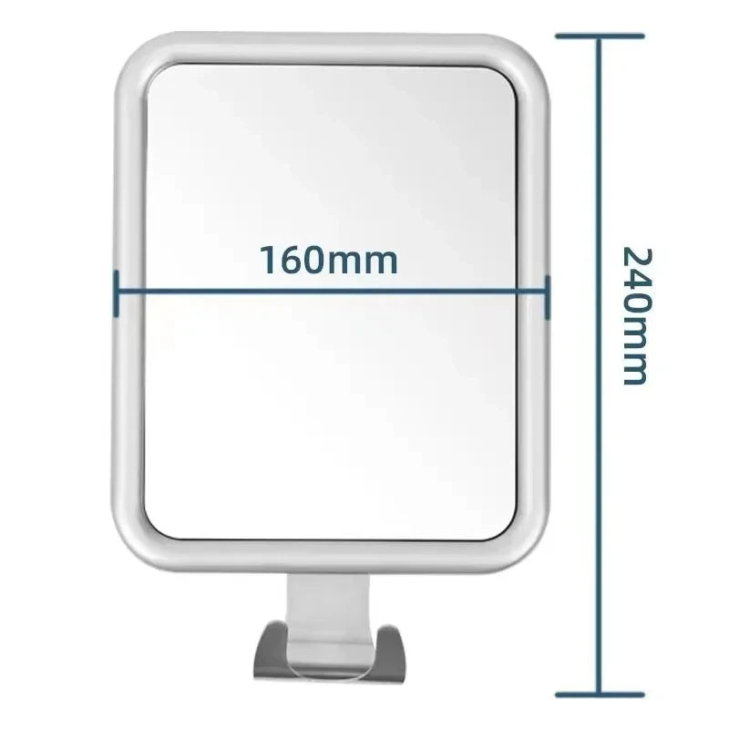 Bathroom Anti-Fog Mirror Powerful Suction Cup Bath Shower Mirrors Wall Mounted Make up Man Shaving Mirror with Shaver Holder