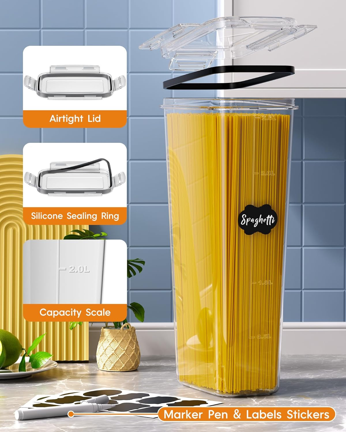 12 Pack Airtight Food Storage Containers with Lids