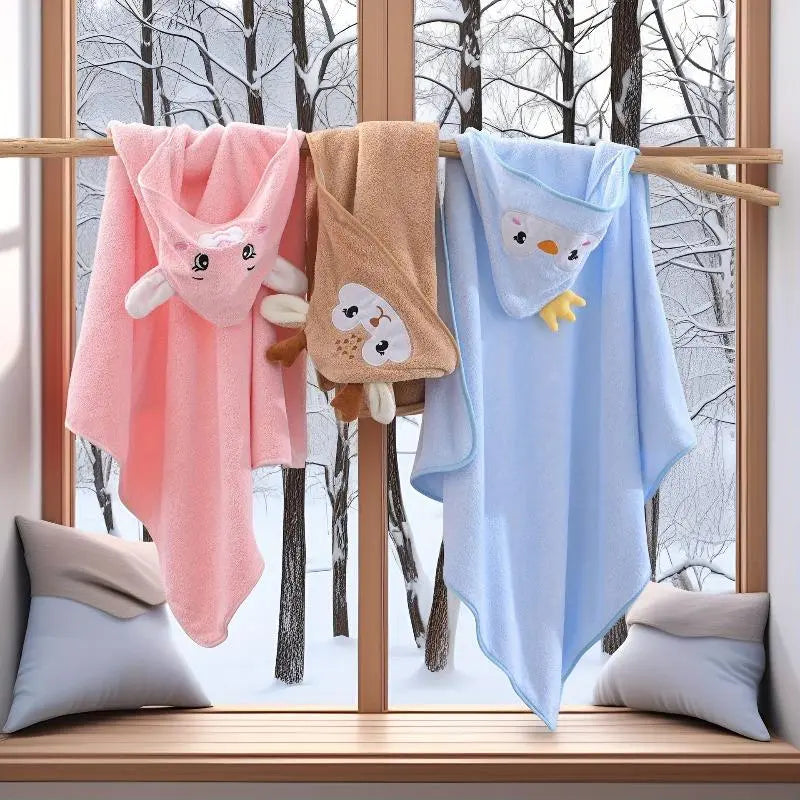 Premium Ultra-Soft, Absorbent Bath Towel — 31.5" X 31.5" (80 X 80 Cm) — Breathable Towel with Adorable Animal Patterns (Doubles as a Bath Towel, Blanket, or Beach Towel) — an Essential Must-Have for All Seasons.