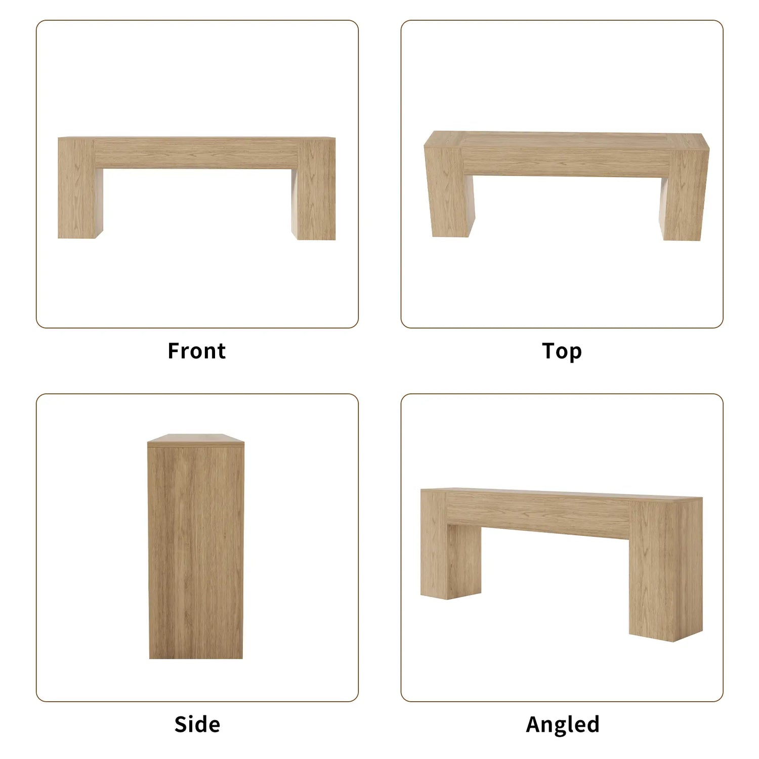 86-Inch Oak Console Table for Living Room, Farmhouse Extra Long Entryway Table, Wood Sofa Table behind Couch for Hallway, Entry Way, Entrance, Light Oak