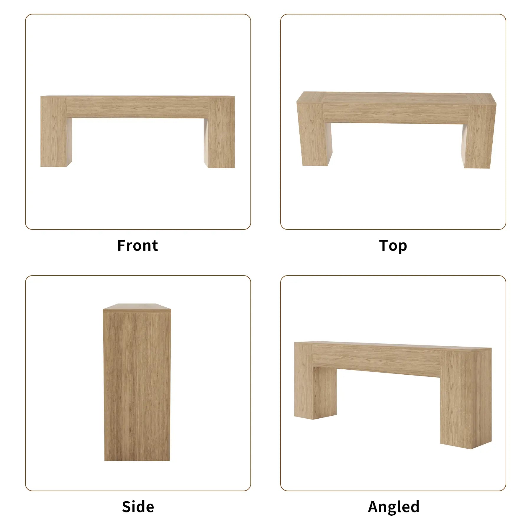 86-Inch Oak Console Table for Living Room, Farmhouse Extra Long Entryway Table, Wood Sofa Table behind Couch for Hallway, Entry Way, Entrance, Light Oak