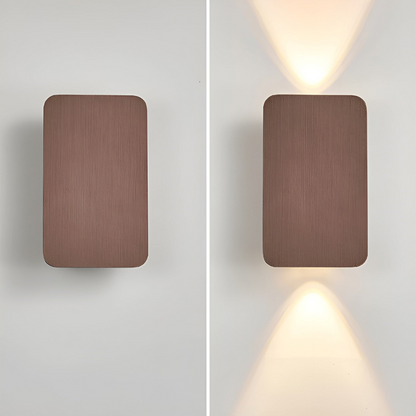 Up Down LED Wall Light Brushed Aluminium Warm Light For Home