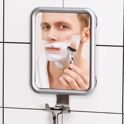 Bathroom Anti-Fog Mirror Powerful Suction Cup Bath Shower Mirrors Wall Mounted Make up Man Shaving Mirror with Shaver Holder