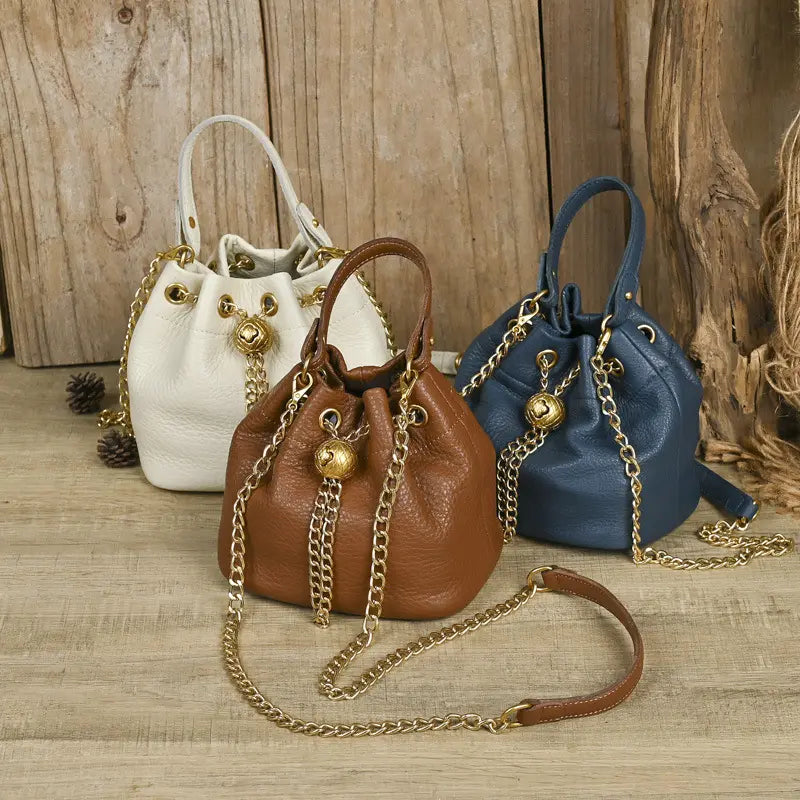 Women'S Top-Layer Cowhide Aesthetic Shoulder Bag - Versatile All-Season Ladylike Purse, Convertible to Crossbody Shoulder Handbag, Stylish Daily Accessory