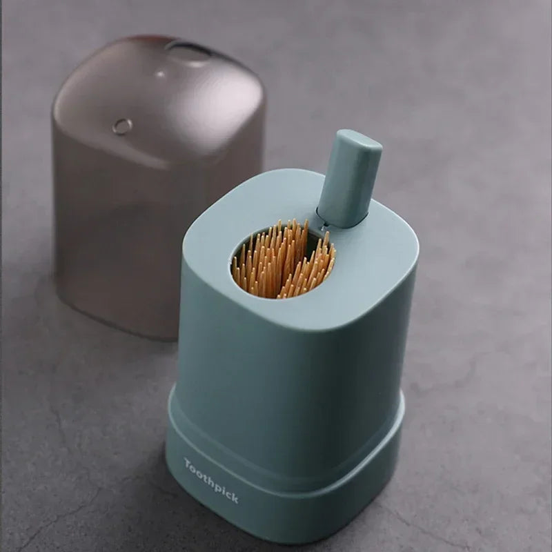 5 Colors Home Creative Automatic Pops up Toothpick Box Dispenser Home Living Room Dining Room Toothpick Storage Boxes Holder