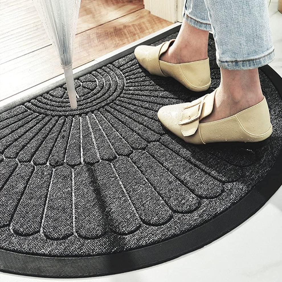 Semi-Circular Door Mat – Non-Slip – Rubber – Indoor & Outdoor