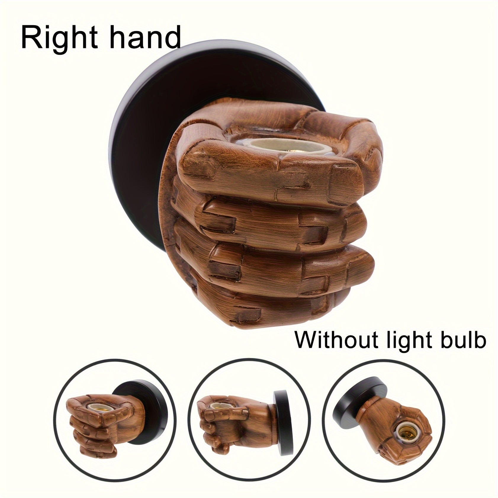 Hand Wall Sconce – Resin – E26 – Industrial Wall Light