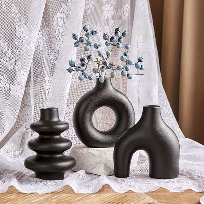 Bohemian Ceramic Vase Set for Stylish Home Decor
