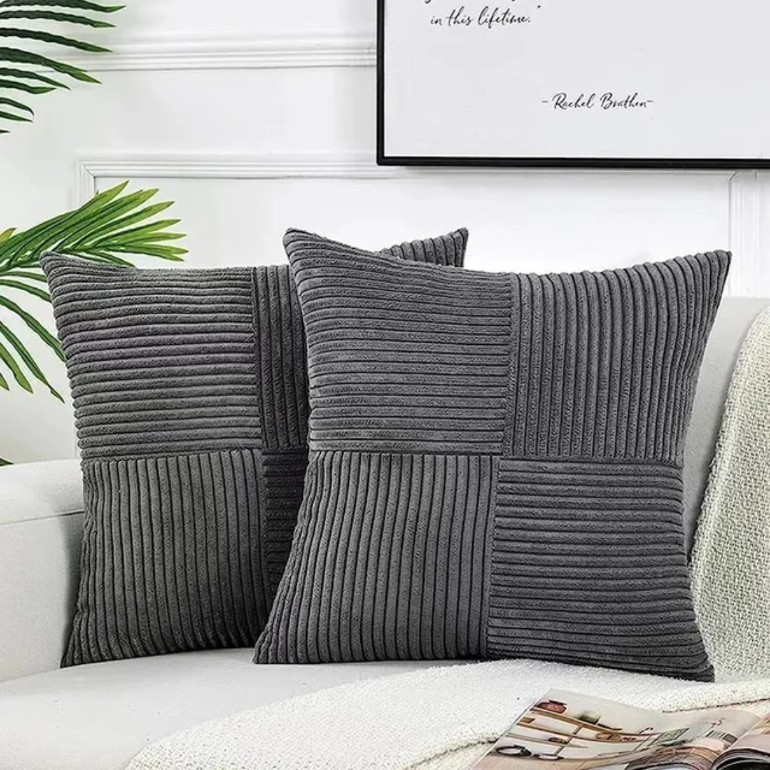 Corduroy Cushion Cover – Soft Ribbed Texture – Hidden Zip