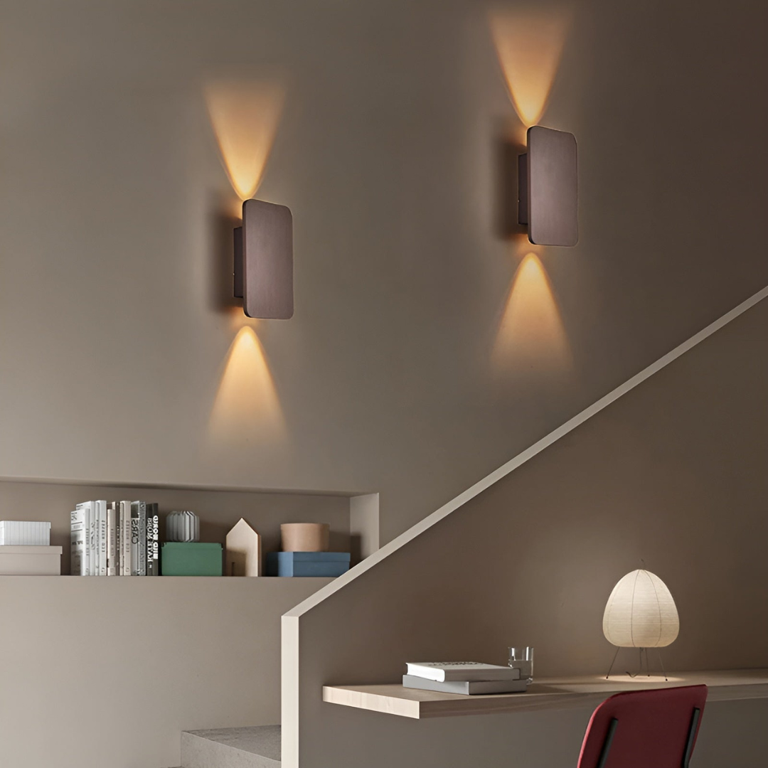 Up Down LED Wall Light Brushed Aluminium Warm Light For Home