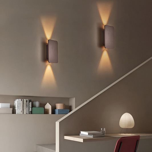 Up Down LED Wall Light Brushed Aluminium Warm Light For Home