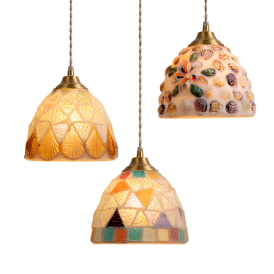 Retro Pendant Light Colourful Shell
