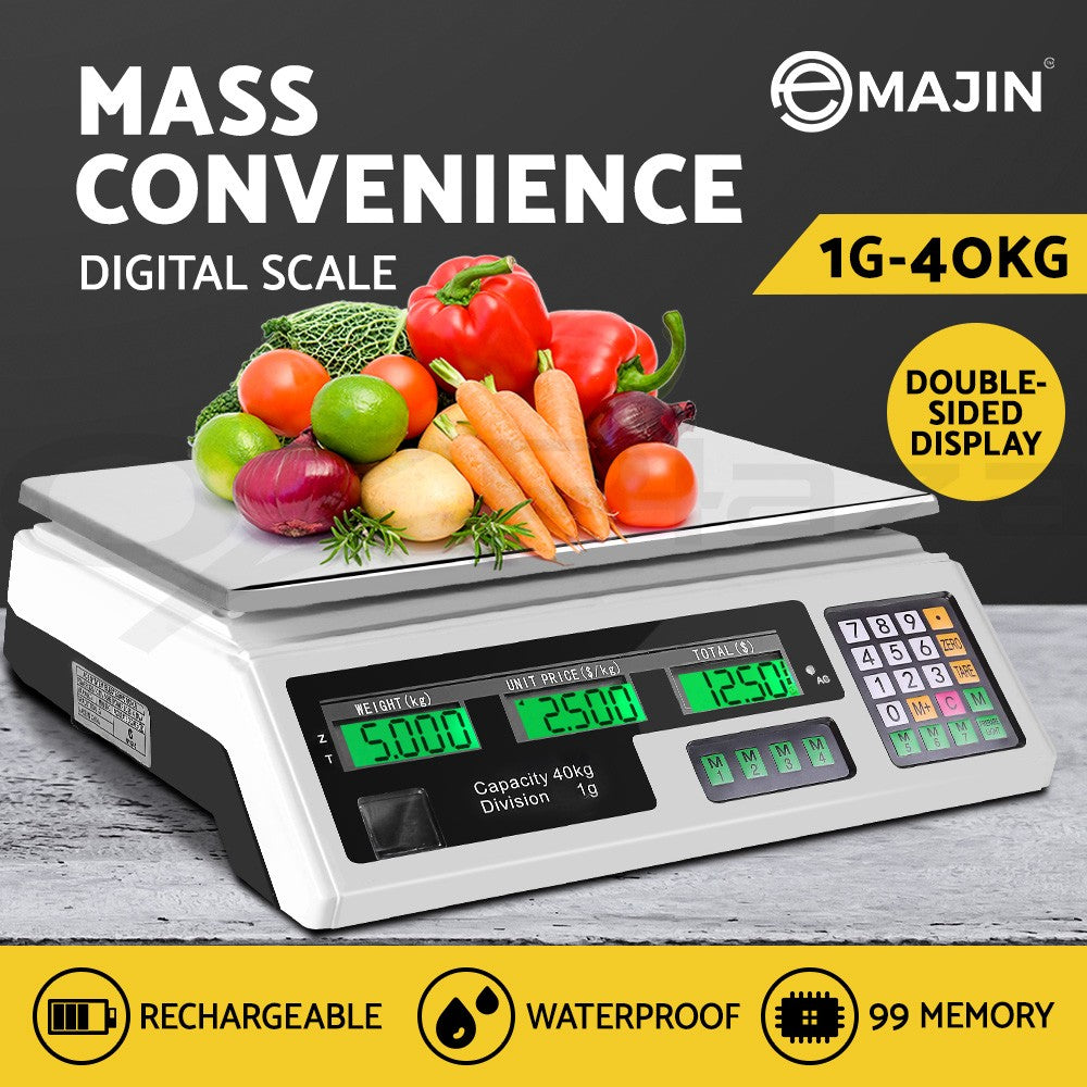 Emajin 40KG Digital Kitchen Scale Electronic Weighing Shop Market Commercial LCD