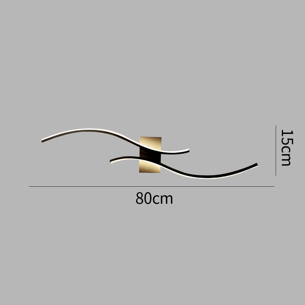Wavy LED Wall Light Indirect Lighting Aluminium