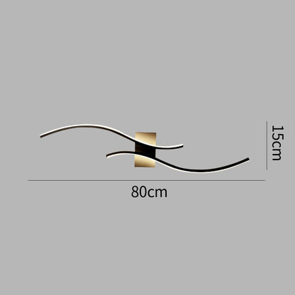 Wavy LED Wall Light Indirect Lighting Aluminium