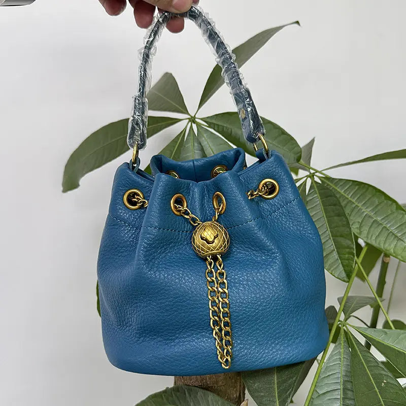 Women'S Top-Layer Cowhide Aesthetic Shoulder Bag - Versatile All-Season Ladylike Purse, Convertible to Crossbody Shoulder Handbag, Stylish Daily Accessory