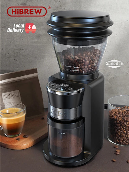 Coffee Mill Automatic Electric Coffee Grinder with 31 Gears for Espresso American Coffee Pour over Visual Bean Storage G3