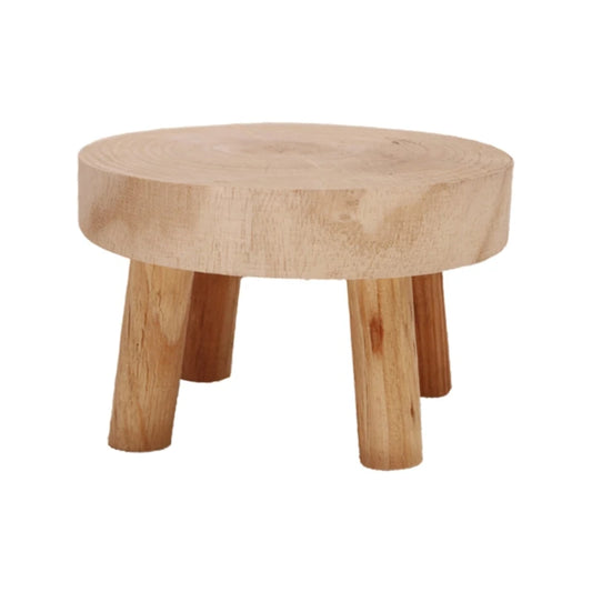 Solid Wood round Bench Flower Pot Holder Plant Succulent Flower Pot Base Display Stand Stool Home Garden Patio Decor Wholesales