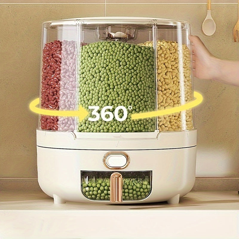 Rotating Food Storage Container – Airtight – 360° – Grain Dispenser