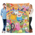 Adventure Time Cartoon Character Flannel Throw Blanket, Large Ultra-Soft Warm Lightweight Cozy, Ideal for Living Room-Camping, Perfect Gift for Fans on Birthdays-Christmas