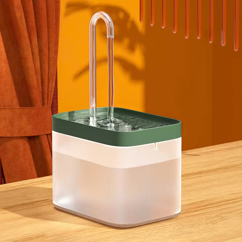 Ultra-Quiet Cat Water Fountain Filter Smart Automatic Pet Dog Water Dispenser&amp;Burnout Prevention Pump1.5L Recirculate Filtrin