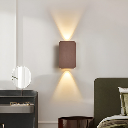 Up Down LED Wall Light Brushed Aluminium Warm Light For Home