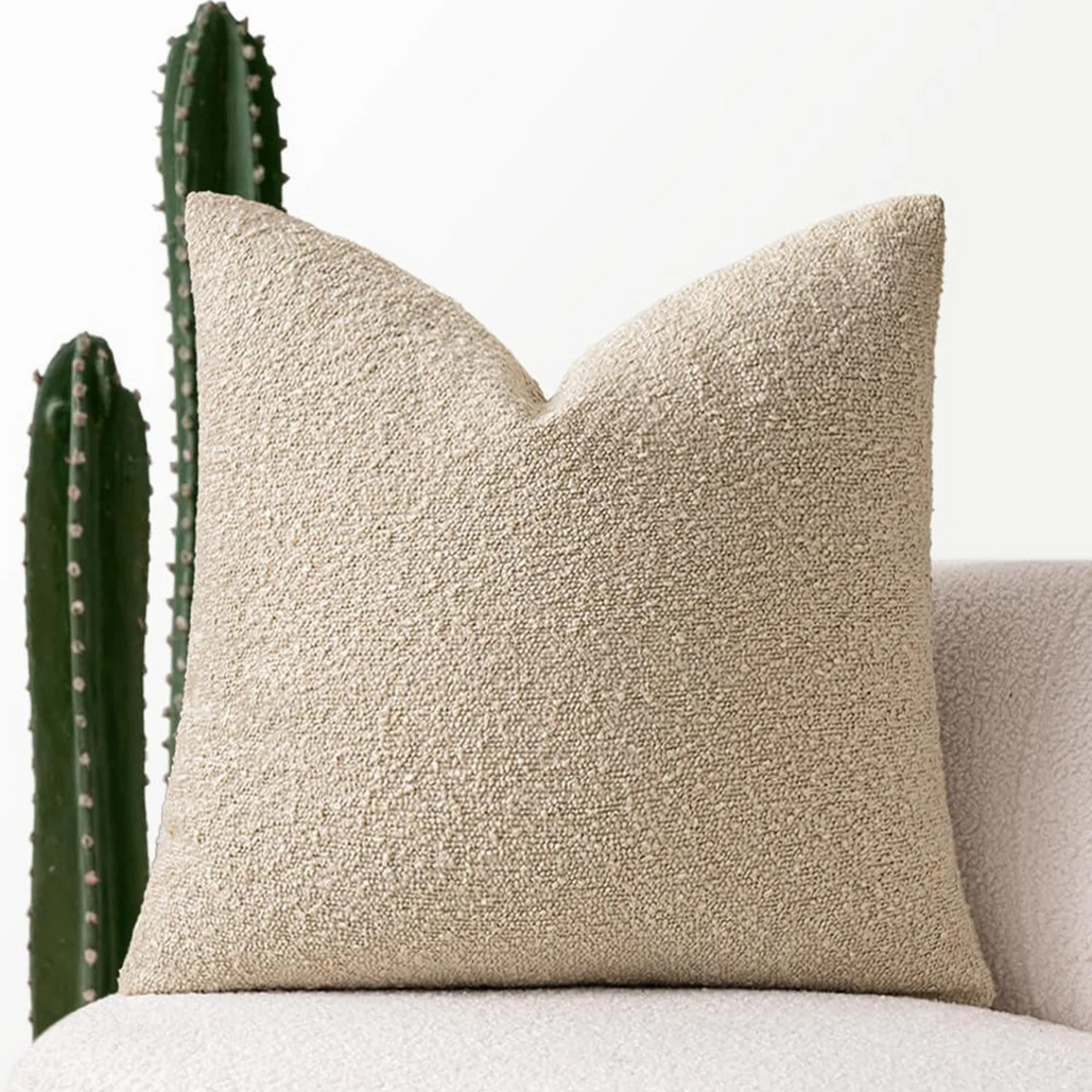 Bouclé Cushion Cover Soft Texture For Home