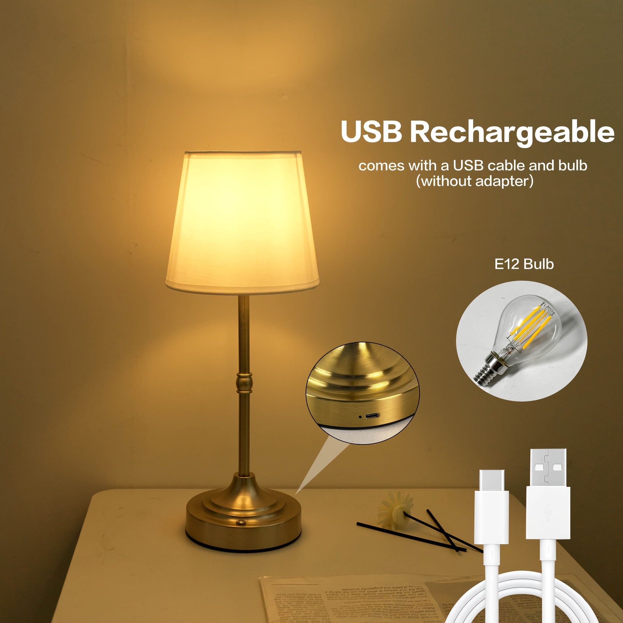 Rechargeable Table Lamp – Cordless – Dimmable LED – Touch Control