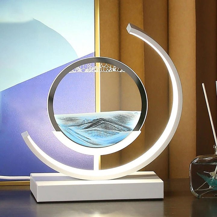 Quicksand Table Lamp – 360° Rotation – Warm LED – Decorative Home Light
