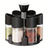 6-Jar Revolving Spice Rack, Spices and Seasonings Sets with Rack, Countertop Seasoning Organizer Spice Pots Storage Container