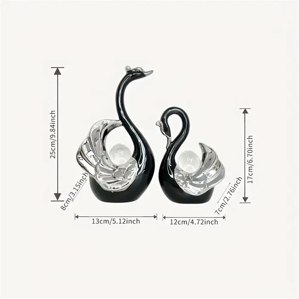 Swan-Design Ornament, Ceramic Ornaments, Decorative Ornaments, Creative Desktop Decoration, Modern Home Decor for Living Room Entrance TV Cabinet, Room Decor, Home Decor