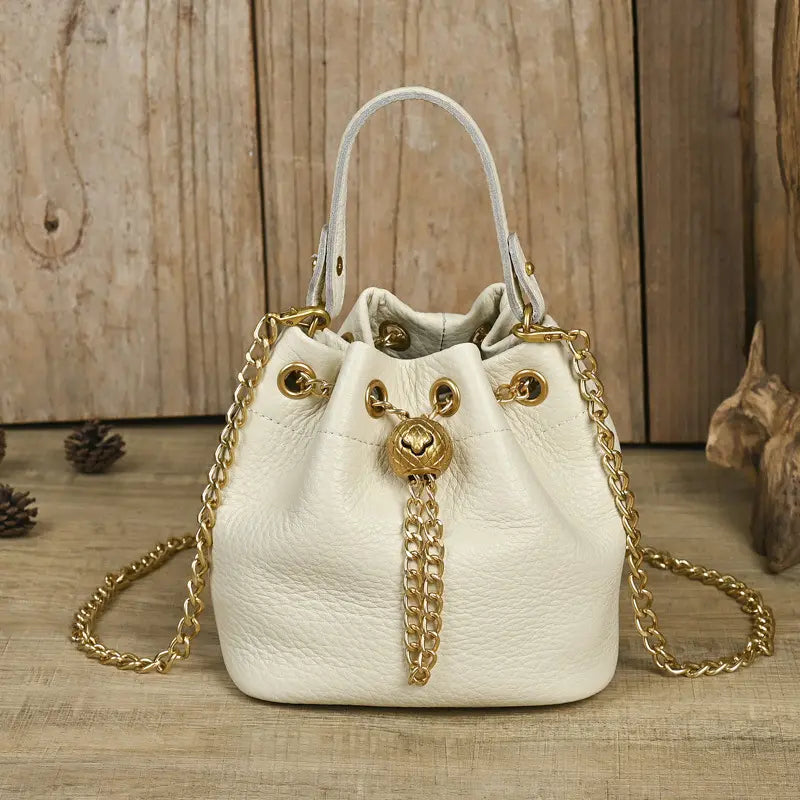 Women'S Top-Layer Cowhide Aesthetic Shoulder Bag - Versatile All-Season Ladylike Purse, Convertible to Crossbody Shoulder Handbag, Stylish Daily Accessory