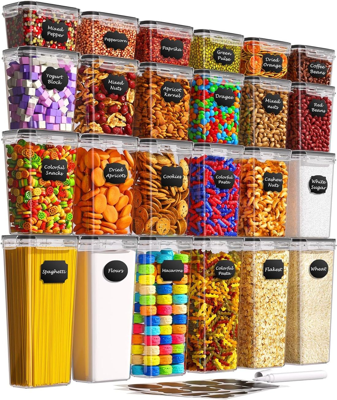 12 Pack Airtight Food Storage Containers with Lids