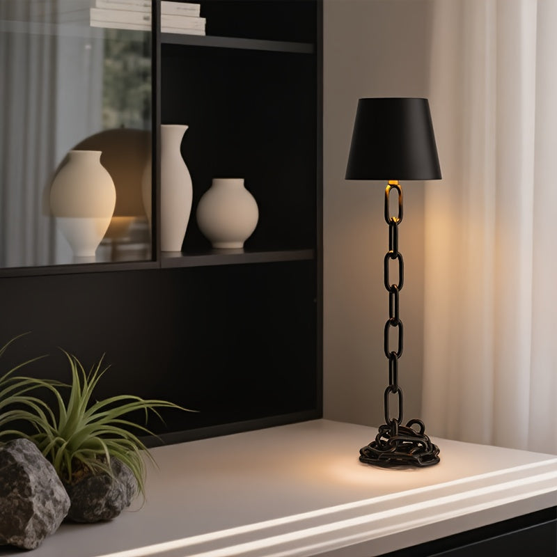Chain-Link Table Lamp – Rechargeable – Touch Dimming – LED Downlight