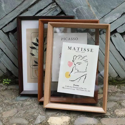 minimalist wooden poster frame