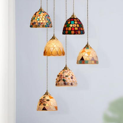 Retro Pendant Light Colourful Shell