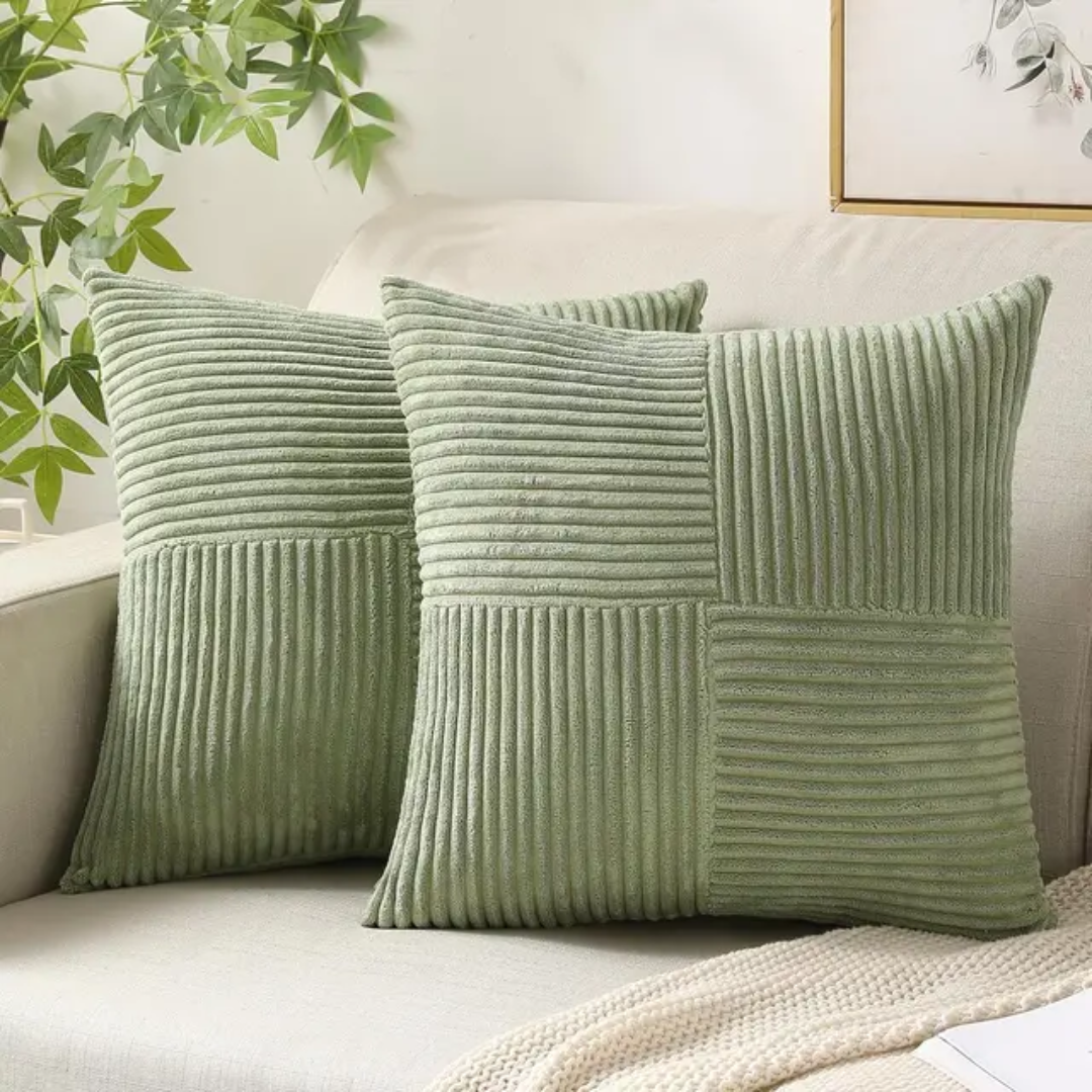 Corduroy Cushion Cover – Soft Ribbed Texture – Hidden Zip