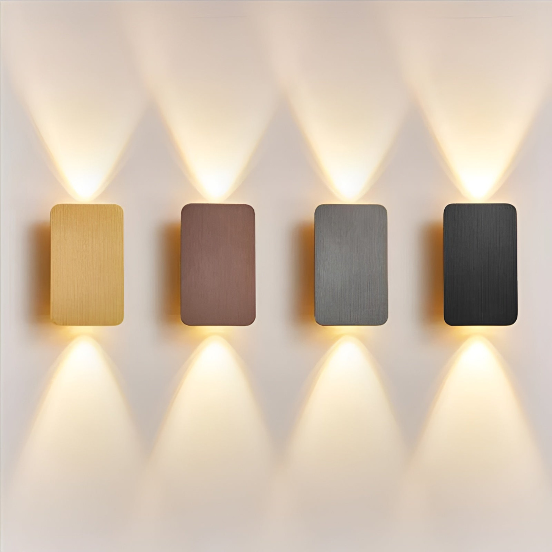 Up Down LED Wall Light Brushed Aluminium Warm Light For Home