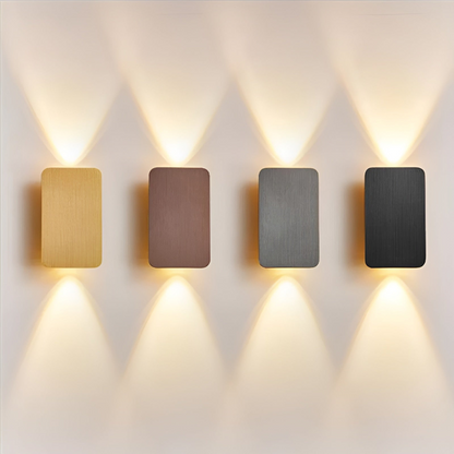 Up Down LED Wall Light Brushed Aluminium Warm Light For Home