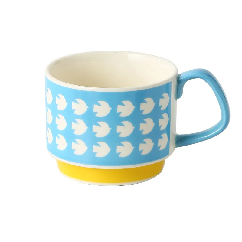 Retro Coffee Mug – Ceramic – 300ml – Mid-Century Design